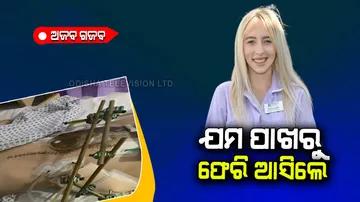 Girl almost cut into two but survives