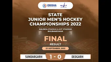 Sundergarh is the champion after losing to Deogarh 0-1