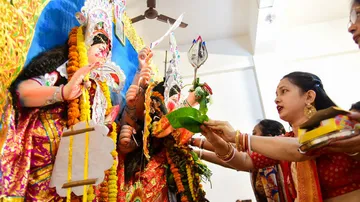 Farewell to Maa Durga in Sindoor Khela