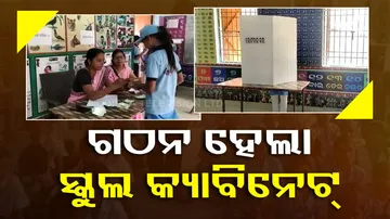 Childen Vote For School Election In Padmapur