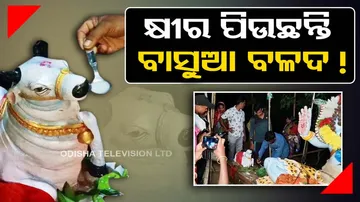 Lord Nandi ‘drinks’ milk 