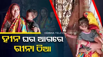 Woman with toddler stage protest outside lover’s house