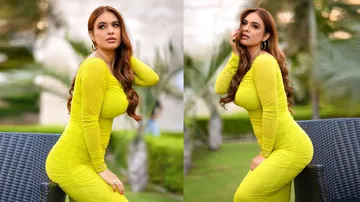 Bhojpuri actress neha malik look stunning in bodycon dress