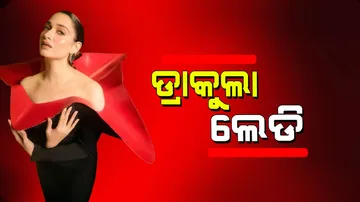 Tamannaah Bhatia lady Dracula look in off shoulder red black dress