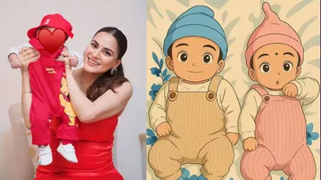 Kumkum bhagya fame shraddha arya reveals face of twin kids