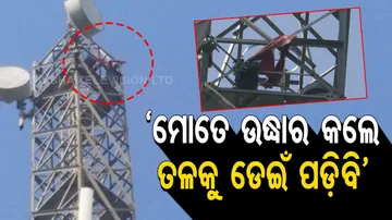 Youth Climbs Atop Mobile Tower