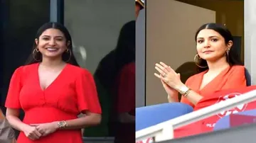 ବିରାଟଙ୍କୁ ଚିୟର କରିବାକୁ ଲାଲ୍‌ ଡ୍ରେସ୍‌ରେ ଷ୍ଟାଡିୟମ୍‌ ପହଞ୍ଚିଲେ ଅନୁଷ୍କା