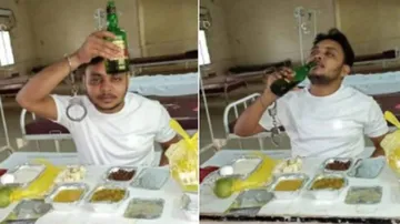 କୋଭିଡ୍‌ ହସ୍ପିଟାଲରେ ଚାଲିଛି ମଦ ପାର୍ଟି!