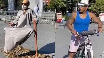 ହଠାତ୍‌ ବ୍ୟକ୍ତି ଜଣଙ୍କ ଉପରକୁ ଉଠି ପବନରେ ବସିପଡ଼ୁଛନ୍ତି, ଦେଖନ୍ତୁ ଭିଡିଓ