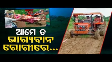 News Fuse | Sans motorable road, patient carried on tractor in Sambalpur