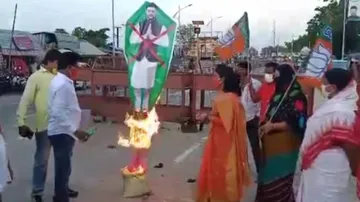 ସାଂସଦ ଅନୁଭବ ମହାନ୍ତିଙ୍କ କୁଶପୁତ୍ତଳିକା ଦାହ