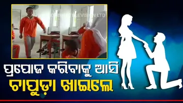 Boy Proposes Girl Student Inside Classroom