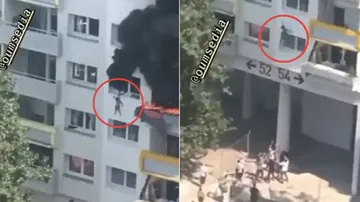 ବିଲ୍ଡିଂରେ ଲାଗିଲା ନିଆଁ, ଦୁଇଭାଇ ଜୀବନ ବଞ୍ଚାଇବା ପାଇଁ ୪୦ ଫୁଟ୍‌ ତଳକୁ ଡେଇଁପଡ଼ିଲେ