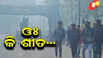 Dense Fog Grounds Visibility to ~15m, Tourists Struggle on Roads Near Khanda Dhara Waterfall
