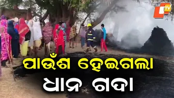 Fire Guts Paddy Stacks in Ganjam, Crops Worth Lakhs Turn to Ashes