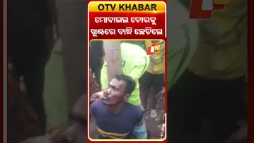 ମୋବାଇଲ ଚୋରକୁ ଖୁଣ୍ଟ ବାନ୍ଧି ନିର୍ଦ୍ଧୁମ ଛେଚିଲେ  #OTVshorts #Paradeep #Thef