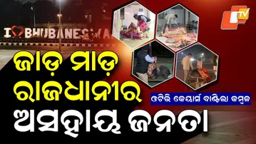 Special Story: Bhubaneswar Freezes at Night: Homeless Battle Bone-Chilling Cold on City Streets