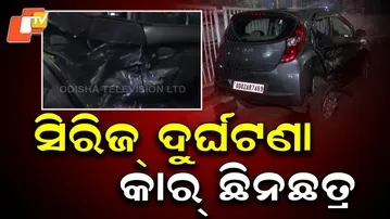 Series of Accidents at Bhubaneswar’s Jayadev Vihar Damages Car