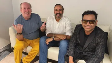 AR Rahman with Namit Malhotra and Hans Zimmer