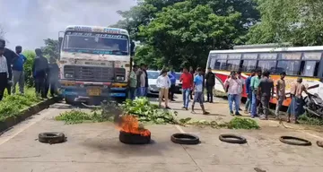 Multi-vehicle collision in Khordha