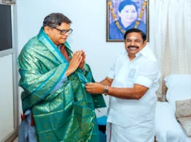 BJP National VP and Tamil Nadu Election In-Charge Baijayant Panda meets AIADMK chief