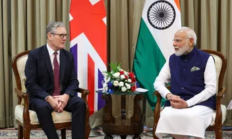PM Modi with UK PM Keir Starmer