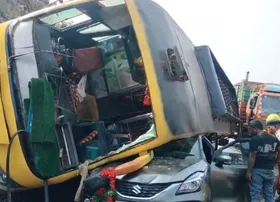 Bus collides with car on NH-49 in Odisha’s Mayurbhanj; several passengers injured