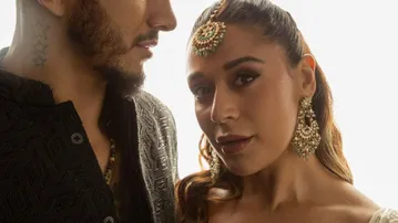 Krishna Shroff steals show in ethereal ivory lehenga alongside partner Abdul Azim Badakhshi