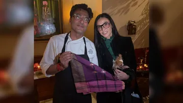 Celebrity chef Vikas Khanna gifts Sambalpuri handloom to American actress Demi Moore, pens heartfelt note, 'A gift from Odisha...'
