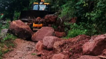 Cyclone Montha triggers landslide in Gajapati district
