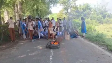Students block road protesting over irregular classes at school in Odisha's Keonjhar