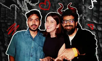 Adarsh Gourav and Shanaya Kapoor with director Bejoy Nambiar