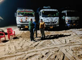 Major late-night crackdown on illegal sand mining in Jagatsinghpur, over 40 vehicles seized
