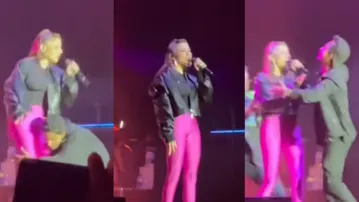 Kanika Kapoor grabbed on stage by fan at Me’Gong Festival! Audience stunned as singer handles chaos with calm, watch