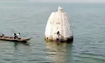 Miraculous save: Odisha woman falls into Mahanadi River, clings to submerged temple