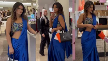 Indian-origin entrepreneur draws attention for saree-clad Christmas shopping in the U.S