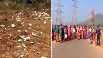 Villagers block road near Mitkundri bridge over environmental damage caused by picnics
