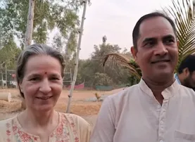 Shivaji Panda with his wife