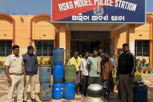 Illegal liquor and gambling crackdown in Ganjam