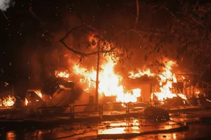 Massive fire engulfs Unit-1 Market in Bhubaneswar; around 40 shops reduced to ashes