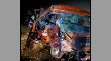 Truck driver critical after accident