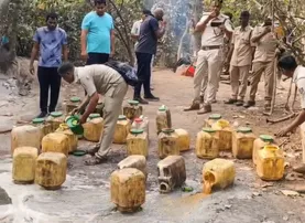 Illegal Country Liquor Trade Busted in Forest Areas of Cuttack