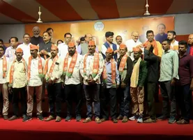 BJP gains ground in Cuttack as more than 10 sarpanches and BJD workers join party