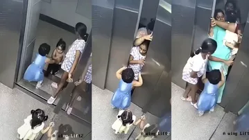 Heroic Act! Brave little girl rescues two kids from closing lift in heart-stopping viral clip, watch