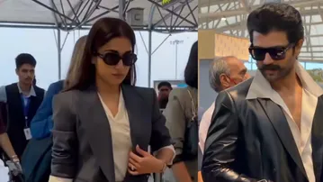 Rashmika Mandanna and Vijay Deverakonda make a grand entry in Udaipur for their wedding celebrations, watch