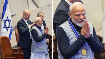PM Modi awarded Knesset’s highest medal; Rare leader to receive top awards from Israel & Palestine