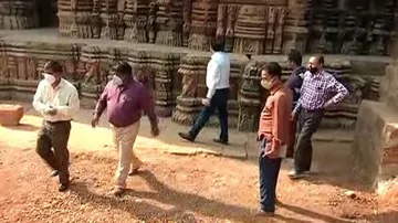 ASI Team Reviews Ekamra Kshetra Beautification Project