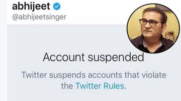 Twitter suspends Abhijeet's new account too