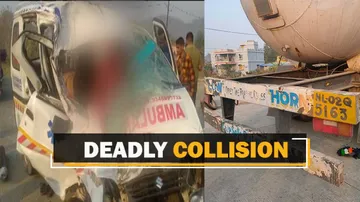 4 Killed, 3 Critical In Ambulance-Tanker Collision In Angul, Odisha