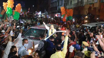 WB Elections 2021: Amit Shah Holds Colourful Roadshow In Kharagpur